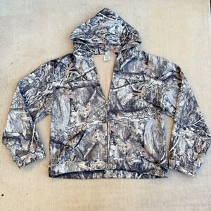 AKIMBO Club Real Tree Edge Camo Hoodie Jacket Men's Size XL Full Zip Hunting USA